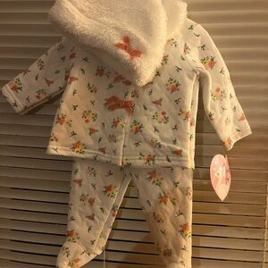 Floral White baby outfit